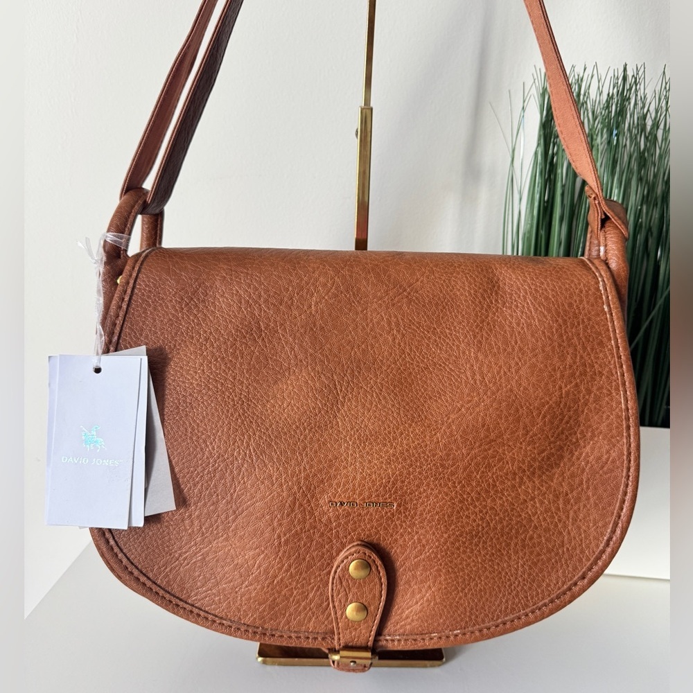 NWT David Jones large crossbody bag brown - Picture 1 of 12